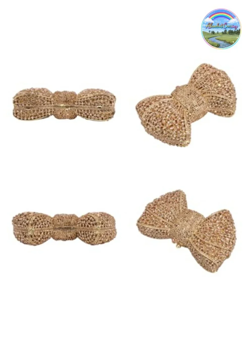 Luxury Rhinestone Bowknot Evening Clutch Beaded Party Bag